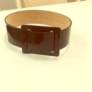 Black patent size small belt